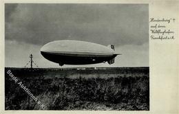 ZEPPELIN - Luftschiff HINDENBURG Auf D. Weltflughafen Frankfurt/Main I - Airships