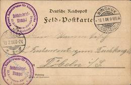 Deutsche Kolonien DSW - Feldpostkarte O WINDHUK 18.1.06 + Schutztruppen-o I-II Colonies - Geschichte