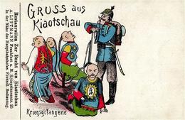 Deutsche Kolonien KIAUTSCHOU - Gruss Aus Kiaotschau - KRIEGSGEFANGENE - Werbekarte D. Restauration-Zur Bucht Von Kiaotsc - Ohne Zuordnung