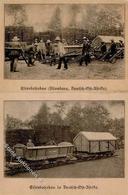 Deutsche Kolonien DOA - EISENBAHNBAU USAMBARA DOA (aufgeklebte Zeitungsbilder) Auf DSW-Feldpostkarte O Windhuk 13.10.06  - Non Classés