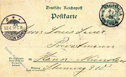 1905 Ganzsachenpostkarte P 13F Von Victoria Nach Hann-Münden, Rückseitig Mit Viel Text, Etwas Alterspatina Und Kleinere  - Unclassified