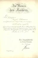 Postgeschichte Berlin (1000) Anstellungs Urkunde 1907 I-II (fleckig) - Poste & Facteurs