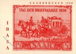 Philatelistentag Saarbrücken (6600) Tag Der Briefmarke Postkutsche I-II - Postal Services