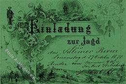 Vorläufer Salem (7777) Jagd Einladung 1870 I-II Chasse - Other & Unclassified