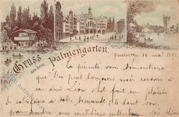 Vorläufer FRANKFURT/Main 1893 - Gruss Aus Dem PALMENGARTEN Nach Belgien I-II Montagnes - Other & Unclassified