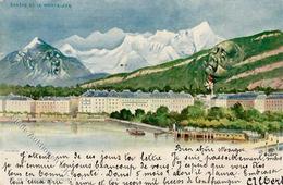 Berggesicht Geneve Et Le Montblanc Künstlerkarte 1899 I-II - Sonstige & Ohne Zuordnung