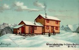 Berghütte Glaridahütte Sign. Dübendorfer, J. Künstlerkarte 1906 I-II Cabane - Andere & Zonder Classificatie