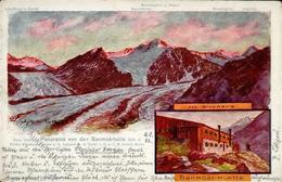 Berghütte Reisch, M. Panorama Von Der Sanmoarhütte Künstlerkarte 1902 I-II (Stauchung) Cabane - Sonstige & Ohne Zuordnung