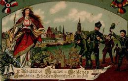 FRANKFURT/Main - 17. DEUTSCHES BUNDESSCHIESSEN 1912 - Ser. 1712/1 Marke Entfernt I-II - Sonstige & Ohne Zuordnung