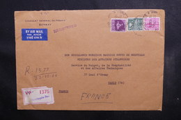 INDE - Enveloppe En Recommandé Du Consulat De France Pour Paris ( Ministre Des Affaires Etrangères ) En 1966 - L 40640 - Briefe U. Dokumente