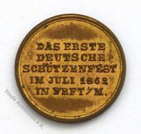 Schützen Frankfurt (6000) 1. Deutsches Schützenfest 1862 Ernst Zu Coburg Ø 22 Mm Bronze I-II - Sonstige & Ohne Zuordnung