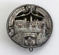 Schützen Nürnberg (8500) 12. Deutsches Bundesschießen 1897 Anstecknadel Herst. Gustav Deschler Zinn Ø 40 Mm I-II - Andere & Zonder Classificatie