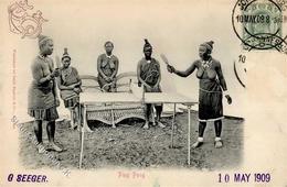 Tischtennis Johannesburg Südafrika 1909 I-II (Klebereste RS) - Tennis