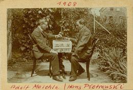 Schach Adolf Maichle Gegen Hans Piotrowski 1908 CDV I-II - Chess