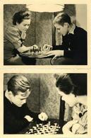 Schach Lot Mit 2 Fotos 11,7 X 8,7 Cm Ca, 40er-50er Jahre I-II - Scacchi
