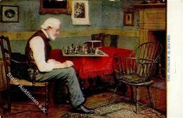 Schach Problem Gelöst Künstlerkarte 1907 I-II - Chess