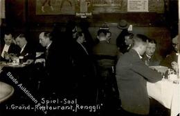 Schach Soiel Saal Grand Restaurant Renggli Foto AK I-II - Echecs