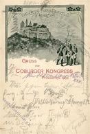 Studentika COBURG - Gruss Vom COBURGER KONGRESS 1902 I-II Montagnes - Ecoles