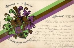 Studentika Münster (4400) Arminia Sei's Panier 1904 I-II - Escuelas