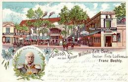 Berlin (1000) Gasthaus Kaiser-Wilhelm-Zelt Fritz Lüdke Brauerei 1902 I-II - Altri & Non Classificati