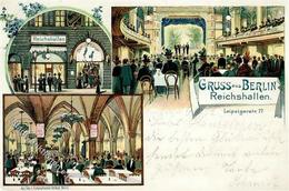 Berlin Mitte (1000) Gasthaus Reichshallen Leipziger Straße 77 1902 I-II (Ecken Abgestoßen) - Otros & Sin Clasificación