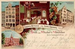 Berlin Mitte (1000) Gasthaus Weinhandlung Ludwig Mitscher Französische Str. 18 1902 I-II - Otros & Sin Clasificación