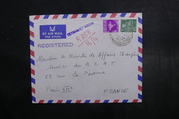 INDE - Enveloppe Du Consulat De France De Madras Pour Paris (Ministre Des Affaires Etrangères) En 1968 - L 40660 - Briefe U. Dokumente