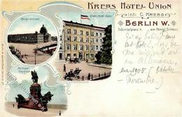 Berlin Mitte (1000) Hotel Krebs Schinkelplatz 4 Schloss Denkmal  I-II - Other & Unclassified