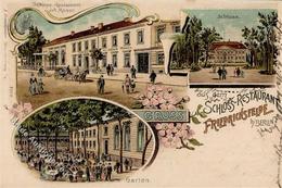 Friedrichsfelde (1000) Schloss Gasthaus Joh. Moser  Lithographie 1902 I-II - Otros & Sin Clasificación