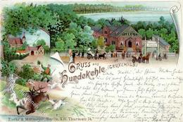 Grunewald (1000) Gasthaus Hundekehle  1897 I-II (Ecken Abgestoßen) - Otros & Sin Clasificación