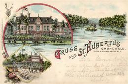 Grunewald (1000) Gasthaus St. Hubertus Straßenbahn Vorläufer  1896 II (Stauchung) - Otros & Sin Clasificación