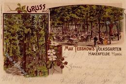 Hakenfelde (1000) Gasthaus Volksgarten Max Tessnow  1901 I-II - Otros & Sin Clasificación