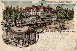 Hermsdorf (1000) Gasthaus Ludwigslust  Lithographie 1904 I-II - Otros & Sin Clasificación