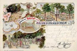 Tegelort (1000) Gasthaus Haideschlösschen  Lithographie 1899 II (Stauchung) - Otros & Sin Clasificación