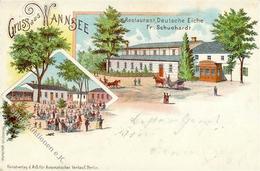 Wannsee (1000) Gasthaus Deutsche Eiche Fr. Schuchardt  1898 I-II - Otros & Sin Clasificación