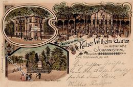 Johannisthal (O1197) Gasthaus Zum Kaiser Wilhelm Garten  Lithographie 1900 I- - Otros & Sin Clasificación