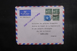 INDE - Enveloppe De L 'Ambassade De France De New Delhi Pour Paris (Ministère Des Affaires Etrangères) En 1967 - L 40664 - Briefe U. Dokumente