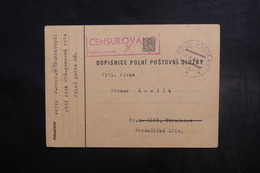 TCHÉCOSLOVAQUIE - Carte En Franchise Postale De Polni Pour Strancicka En 1938 Avec Censure - A Voir - L 40673 - Briefe U. Dokumente