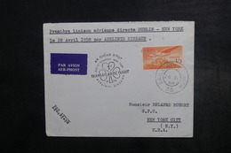 IRLANDE - Enveloppe 1er Vol Dublin / New York En 1958,  Affranchissement Plaisant - L 40687 - Lettres & Documents