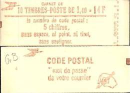 CARNET 2102-C 3a Sabine De Gandon "CODE POSTAL" Conf. 4 Fermé Parfait état Bas Prix TRES RARE - Moderne : 1959-...