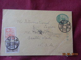 Carte Entier Postal De 1937 De Ichiba à Destination De Seattle USA - Cartas & Documentos