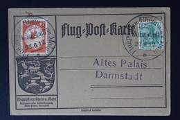 DEUTSCHE REICH Flugpost Am Rhein - Karte Mit Nr. 1, 1912 - Luft- Und Zeppelinpost