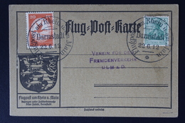 DEUTSCHE REICH Flugpost Am Rhein - Karte Mit Nr. 1, 1912 MIT PRIVAT DRUCK SIGNIERT BPP - Correo Aéreo & Zeppelin