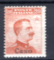 1916  - ISOLE ITALIANE DELL'EGEO: CASO -  Italia - Catg. Unif.  10 - Firmato BIONDI - LH - (W2019.38..) - Ägäis (Caso)