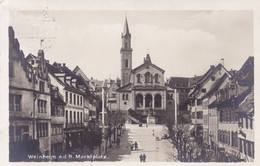 Weinheim * Marktplatz, Kirche * Deutschland * AK154 - Weinheim