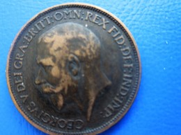 1917 GEORGIOUS VDLI-GRAN-BRITT-REX-FID.DEF.IND.IMP..Money Great Britain 1903: Post-Victorian Book Coins Pound D.1/2Penny - C. 1/2 Penny