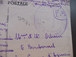 Sur CPA Tarbes En Franchise Militaire Cachet Bleu 17 ème Compagnie Divisionnaire Du Train - WW II