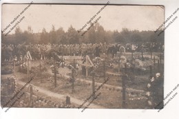 Rare Carte Photo : Obsèques 2 Aviateurs RAF Camp Karlsruhe (offizier Kriegsgefangenen Lager) AUBERT à CIRES LES MELLO - War 1914-18