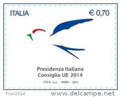 REPUBBLICA ITALIANA - ITALY - ANNO 2014 - PRESIDENZA ITALIANA CONSIGLIO UNIONE EUROPEA -  NUOVI  MNH ** - Altri & Non Classificati