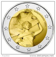 MALTA 2014 - MALTA - 2 EURO COMMEMORATIVO INDIPENDENZA FIOR DI CONIO PROVENIENTE DA ROTOLINO - Malta